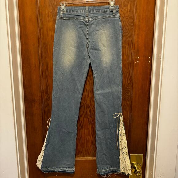 Y2K Vintage Tag Rag Culture Low Rise Flare Bellbottom Jeans sz 4 26 Crochet‎ - Picture 6 of 12